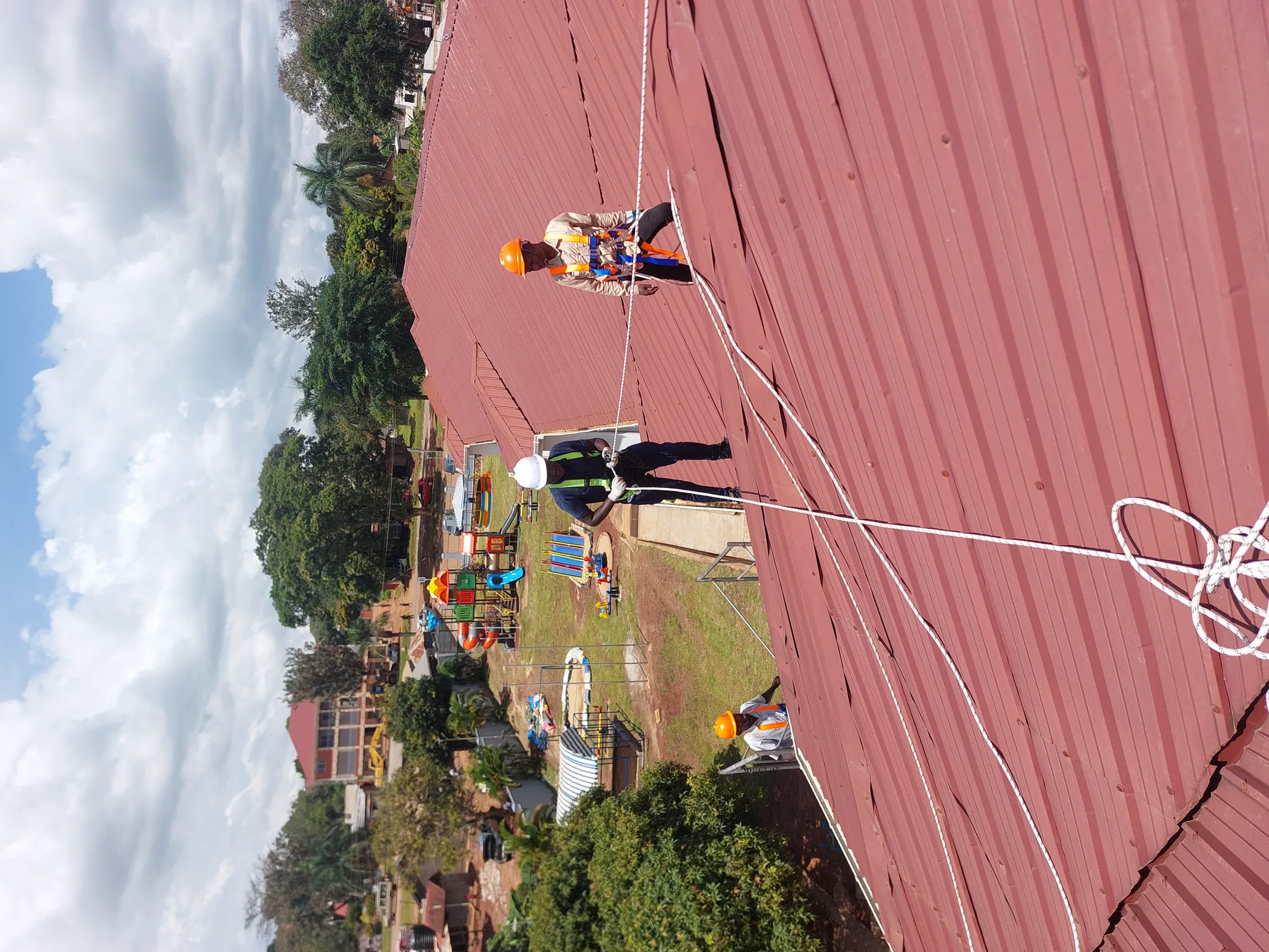 Solar installation at Gogolo Junior School in Kisubi, Uganda